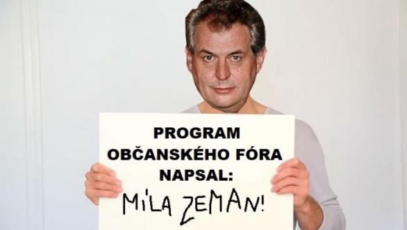 Miloš Zeman prý úplně sám napsal program Občanského fóra. Škoda, že ostatní z OF si to pamatují jinak.