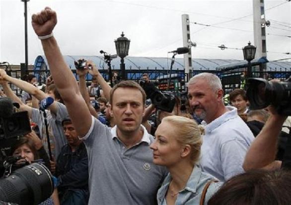 Alexej Navalnyj je jedním z lídrů protiputinovské opozice v Rusku a často organizuje demonstrace.