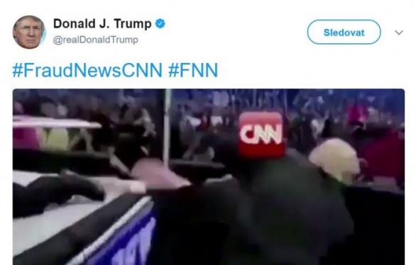 Video, v němž prezident &quot;zmlátí&quot; CNN, sdílel Trump na svém Twitteru. To byla pro CNN poslední kapka a tak se rozhodli pomstít se autorovi videa.