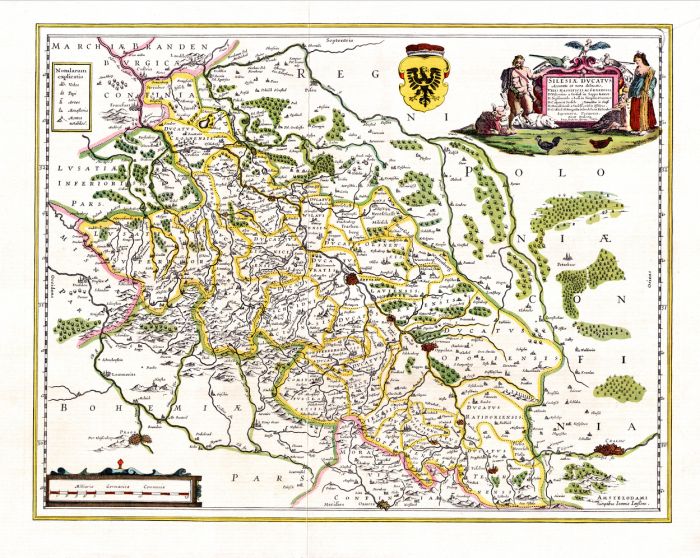Historická mapa Slezska