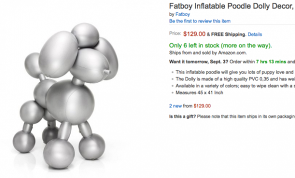 Inflatable Poodle Decor