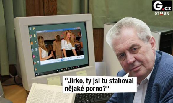 Miloš Zeman porno ve svém počítači s Jiřím Ovčáčkem řeší tak nějak po otcovsku