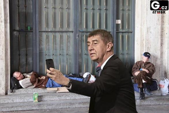 Andrej Babiš situaci žebráků osobně několikrát kontroloval. Udělal si s nimi několik selfíček, které si dal na Facebook, a pozval žebráky na snídani. Tím má věc za vyřízenou.
