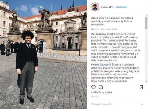 Instagramový příspěvek Dominika Feriho krátce před začátkem akce.