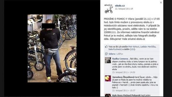 Okradený majitel prodejny jízdních kol dopomohl k dopadení zloděje sdílením záznamu z bezpečnostní kamery. Za to samé byl potrestán.