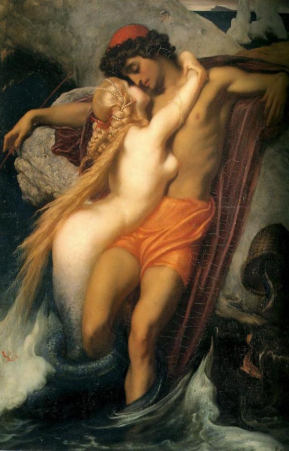 Rybář a Siréna (Frederic Leighton, okolo 1856)