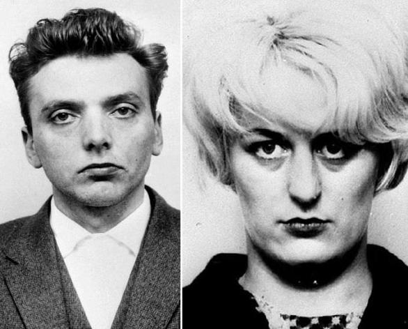 Policejní fotky Bradyho a Hindleyové po zatčení. Celá Británie volala po jejich popravě, smrti unikli jen díky zrušení trestu smrti.