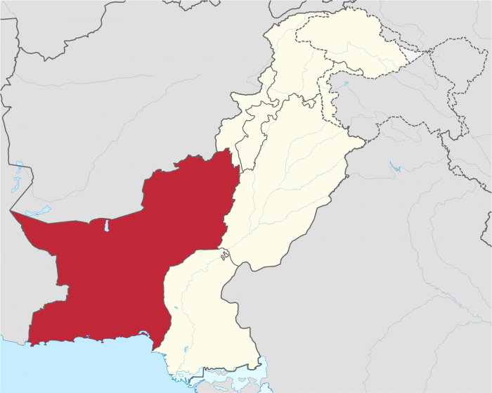 Provincie Balúčistán v rámci Pákistánu