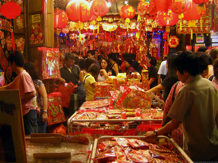 Čínská tržnice v Singapuru