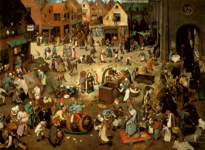 Pieter Bruegel starší: Boj mezi karnevalem a půstem (1559)
