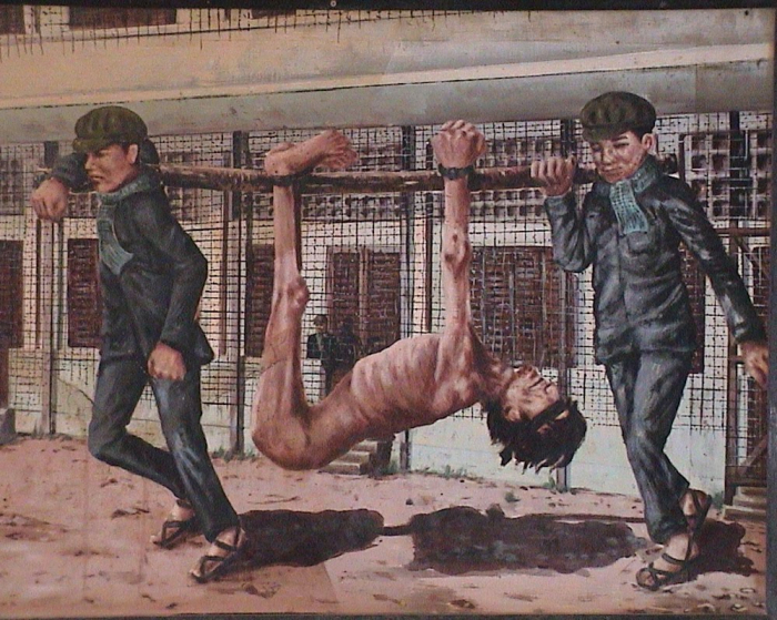 Jedna z Van Nathových kreseb podmínek ve věznici