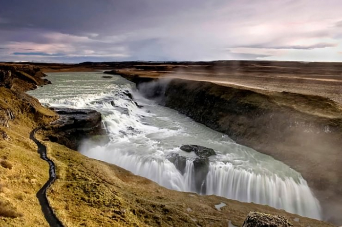 Vodopád Gulfoss na Islandu