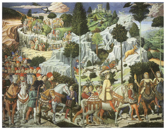 Benozzo Gozzoli: Cesta tří králů do Betléma (1459)