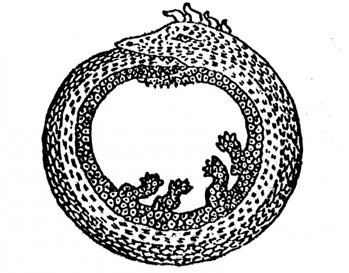 Mystický had Urobos, který je odedávna symbolem vznešeného a duchovního Kruhu