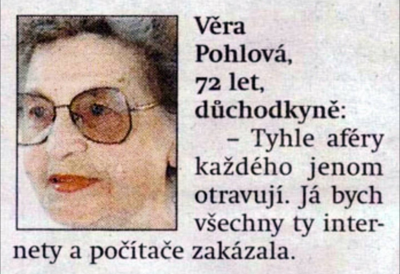 Věra Pohlová - legenda těch internetů již 21 let.