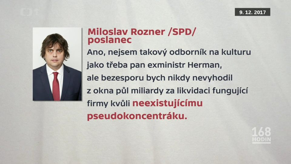 Miloslav Rozner v prosinci 2017 na sjezdu SPD označil tábor v Letech za "neexistující pseudokoncentrák".