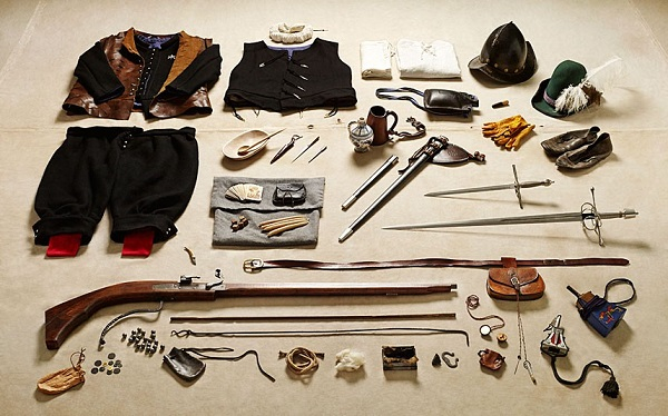 Vybavení mušketýra, Tilbury, 1588