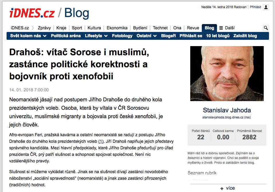 Jiří Drahoš je údajně i nejlepším přítelem Sorose, který vše logicky platí.