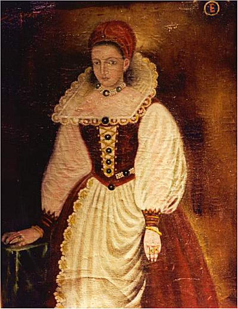 Portrét hraběnky Alžběty Báthory.