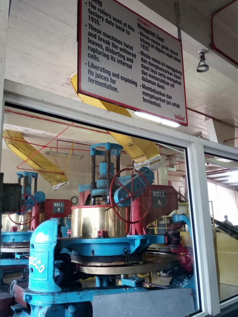 V továrně je možné vidět i historický stroj na balení čajových lístků