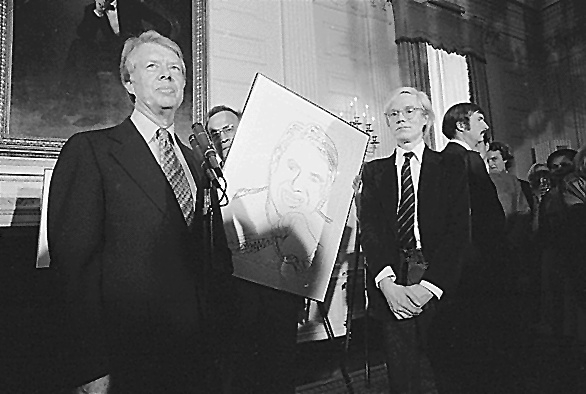 Andy Warhol a Jimmy Carter v roce 1977