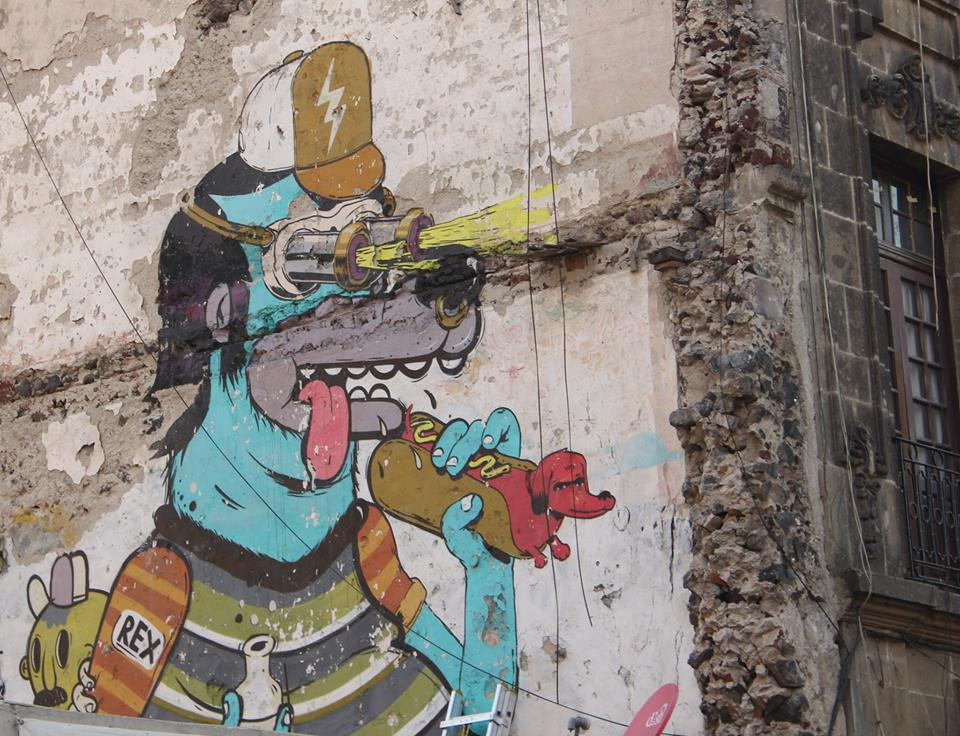 Street art v Mexico City.