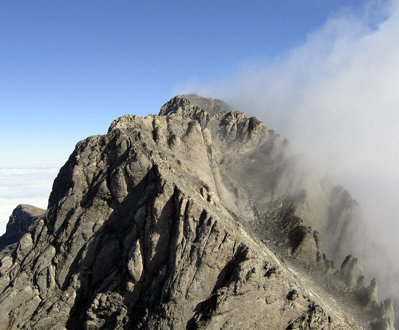 Mytikas - nejvyšší vrchol Řecka. 2917 metrů.