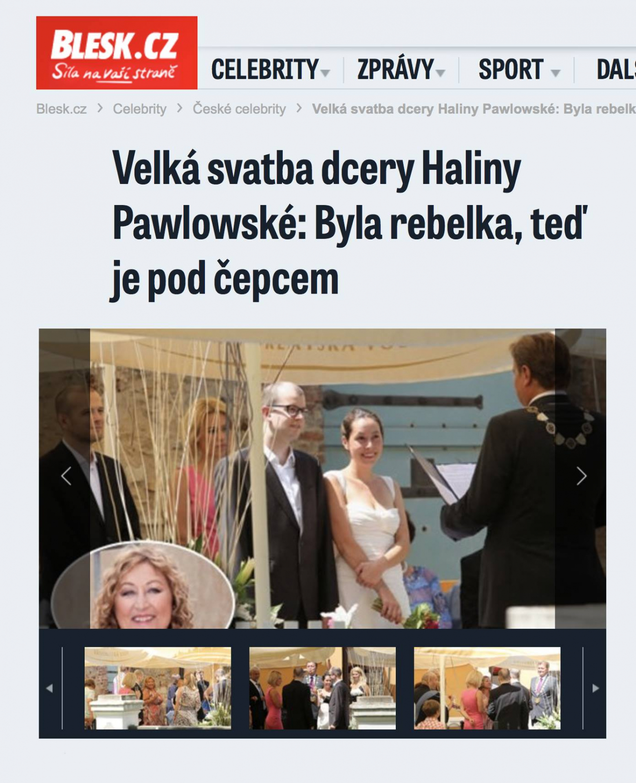 Pan Pawlovský se pokusil pokoutným sňatkem s dcerou slavné češky dostat mezi smetánku