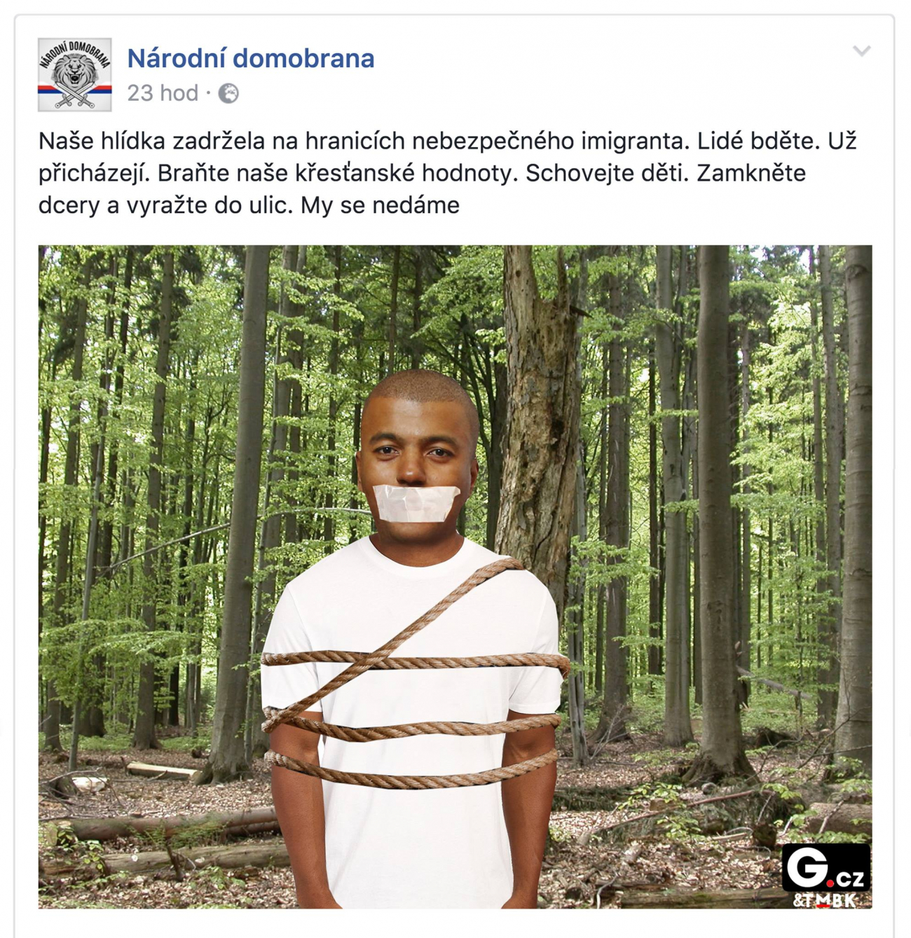 Úspěšní vlastenci se se svým úlovkem pochlubili na Facebooku