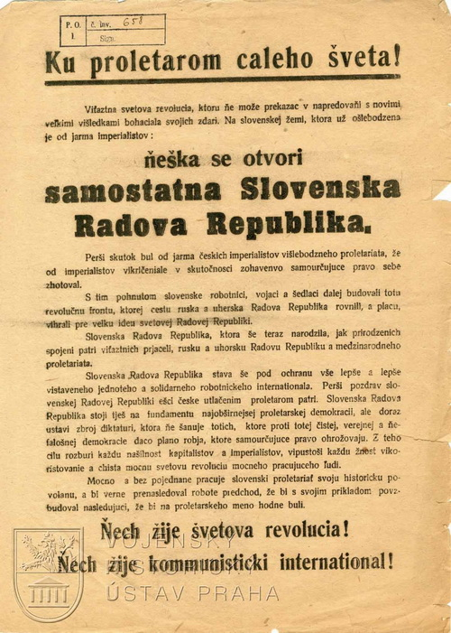 agitační plakát Slovenské republiky rad