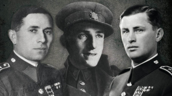 Legendární odbojářská skupina Tři králové. Zleva Josef Balabán, Václav Morávek a Josef Mašín.