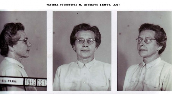 Vazební fotografie Milady Horákové. Odolala nacistickému i komunistickému mučení a na smrt kráčela s hlavou vztyčenou.