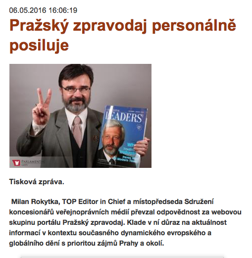 Na FB o sobě Rokytka píše, že je "publicista, vydavatel, vlastenecký politik a zlatník-klenotník".