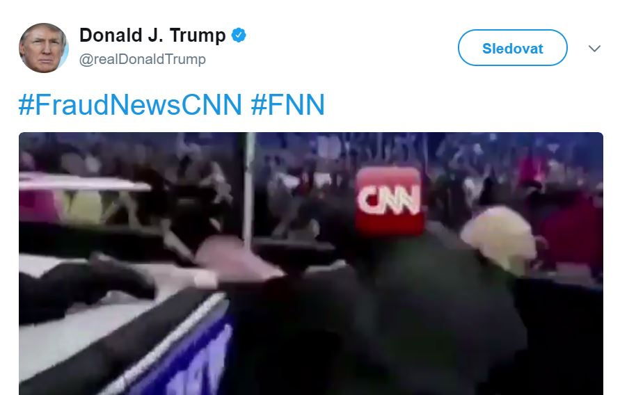 Video, v němž prezident "zmlátí" CNN, sdílel Trump na svém Twitteru. To byla pro CNN poslední kapka a tak se rozhodli pomstít se autorovi videa.