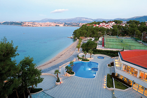 Výhled na Split z hotelu Le Méridien Lav