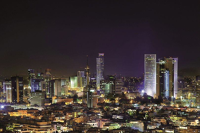 Noční Tel Aviv. 