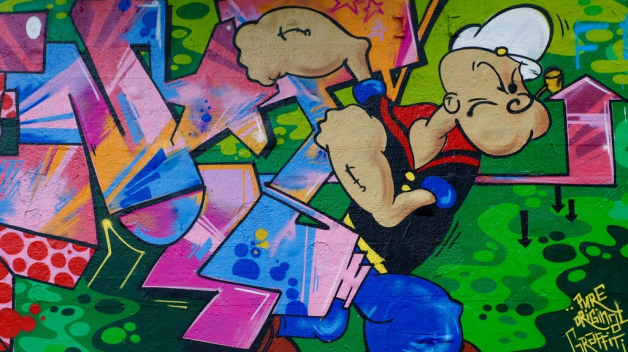Graffiti s tématikou oblíbené pohádky.