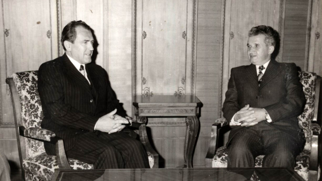 Biľak při setkání s Ceauşescem v roce 1977
