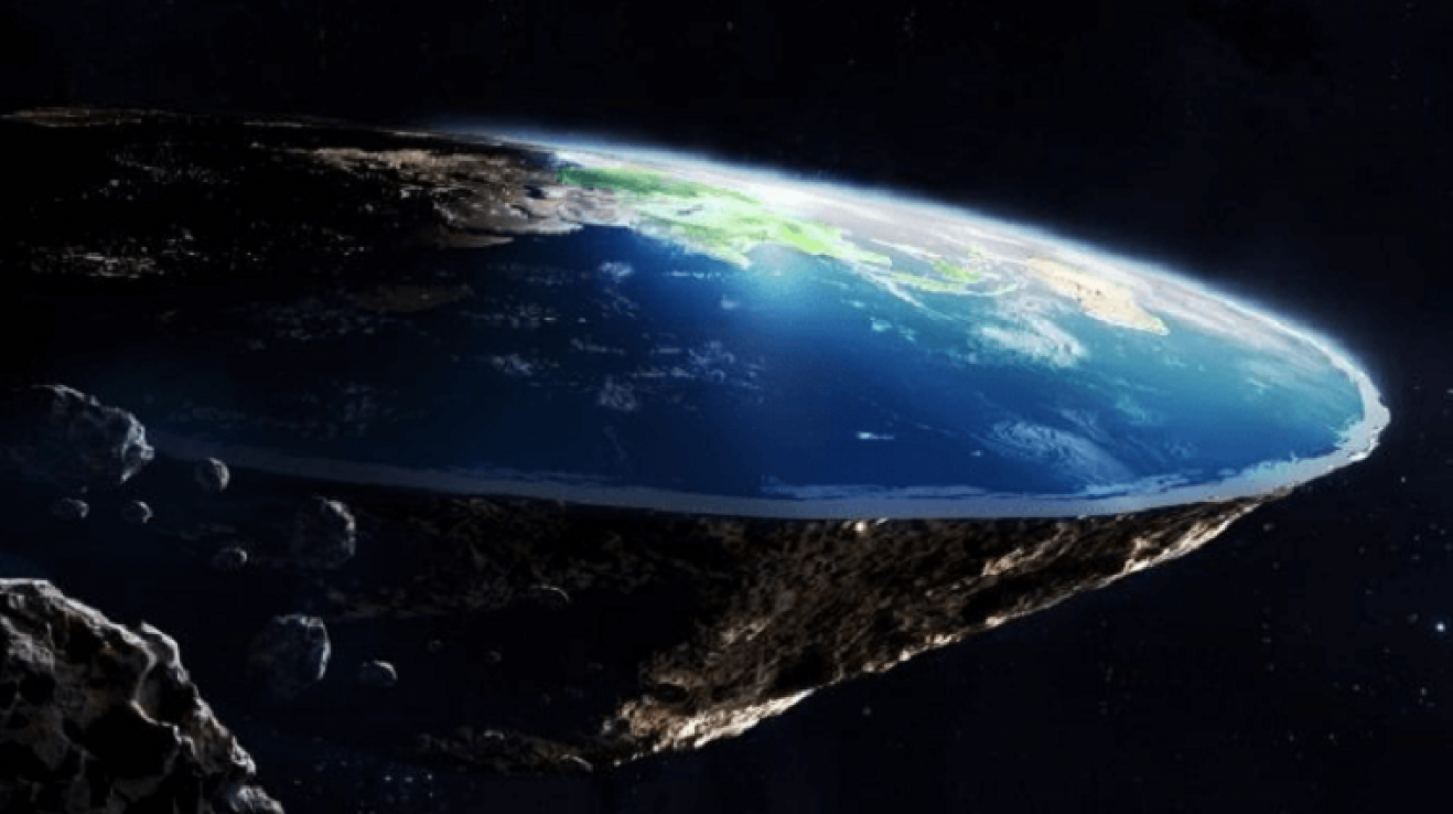 Tzv. flat-Earthers věří tomu, že Země je kus skály s placatým vrškem, který pluje vesmírem.