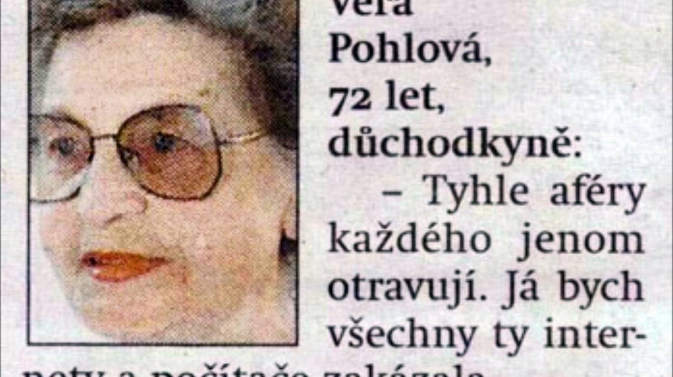 Věra Pohlová - legenda těch internetů již 21 let.
