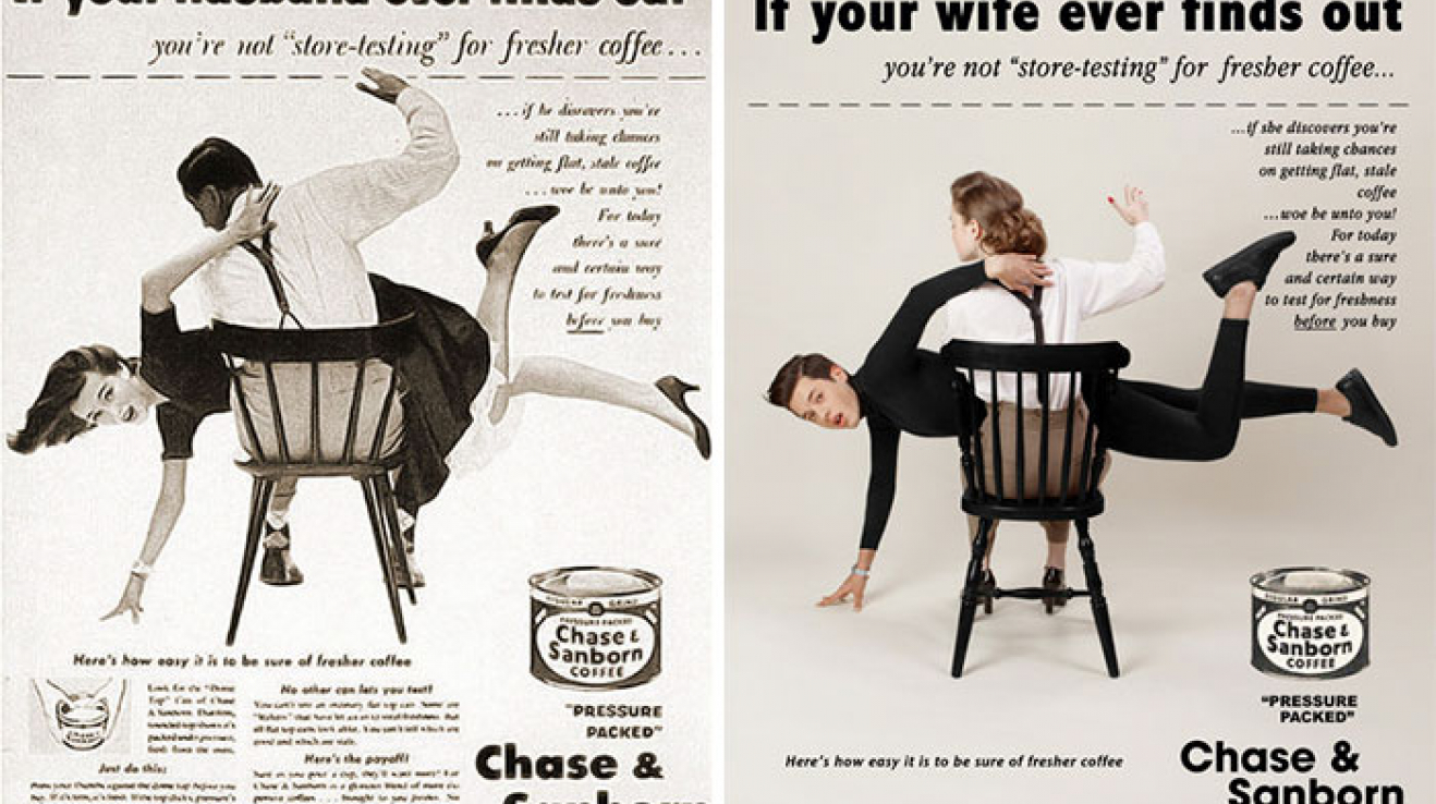 Americké plakáty z 50. a 60. let si na genderovou rovnost moc nehrály.