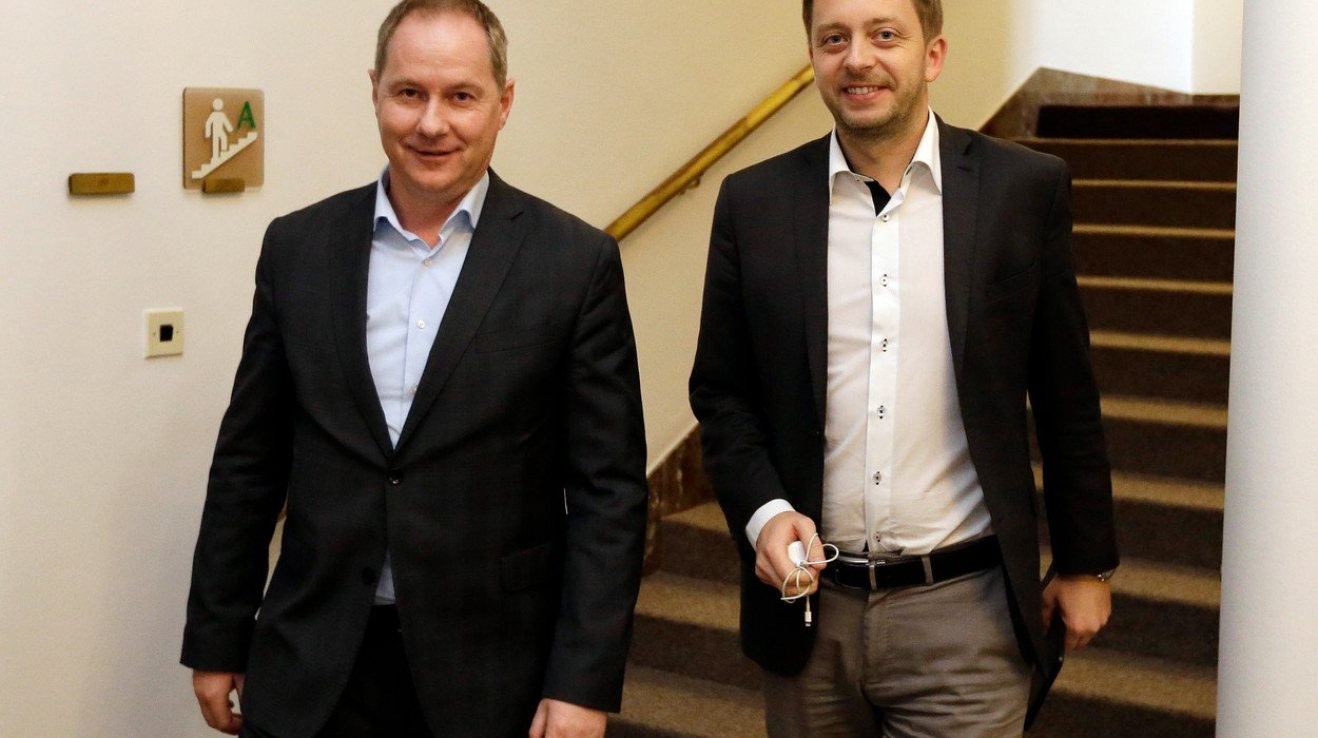 Petr Gazdík (vlevo) a jeho pravděpodobný nástupce Vít Rakušan (vpravo).