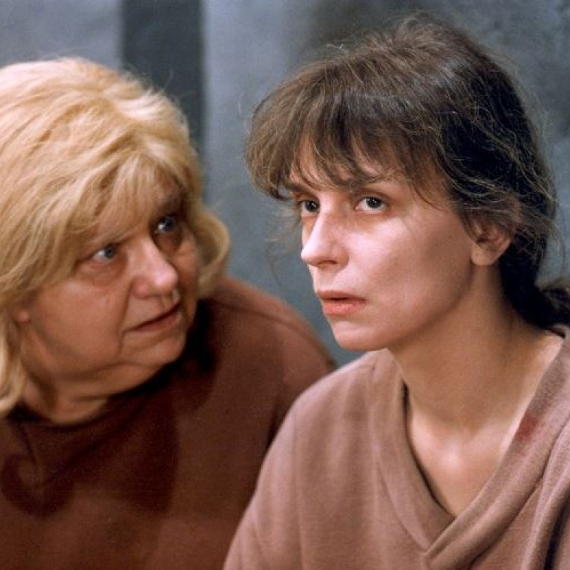 Minisérie Přítelkyně z domu smutku vznikla podle stejnojmenné literární předlohy Evy Kantůrkové v roce 1992. Na snímku Helena Růžičková a Ivana Chýlková.
