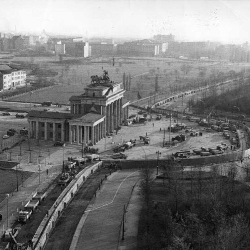 Berlín - letecký snímek z roku 1961