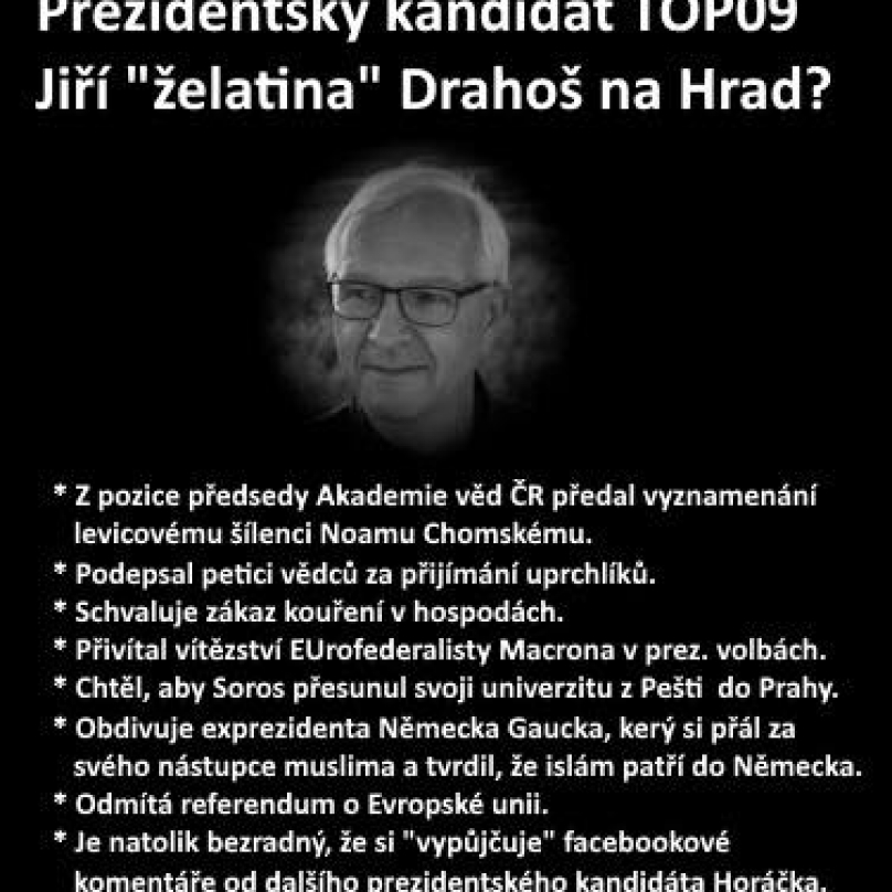 Tento obrázek vyšel v podstatě v den 1. kola prezidentských voleb a shrnul téměř všechny lži na jeden obrázek.