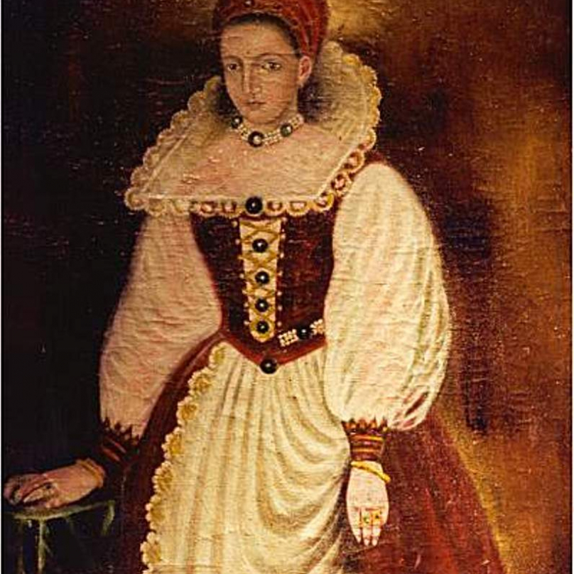 Portrét hraběnky Alžběty Báthory.