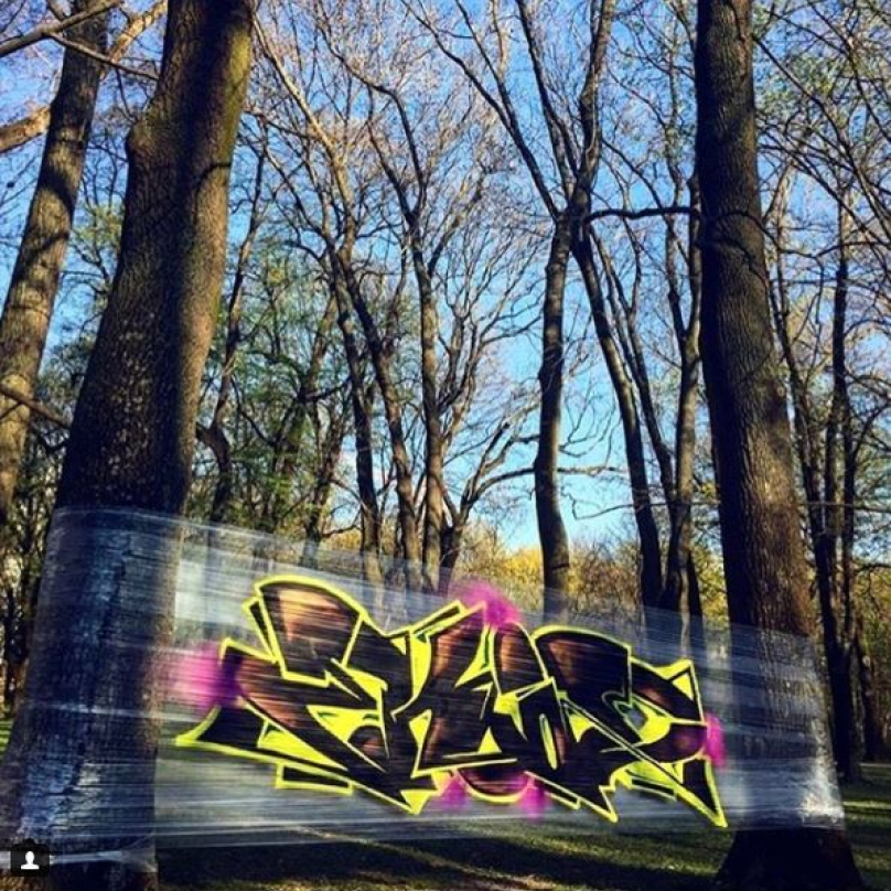 Jak dostat street art do přírody a neničit při tom stromy ani jinou flóru? Odpovědí jsou tzv. cello graffiti.