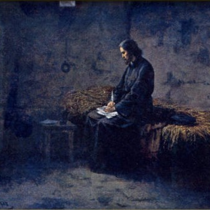 Jan Hus píše ve vězení dopisy svým přátelům