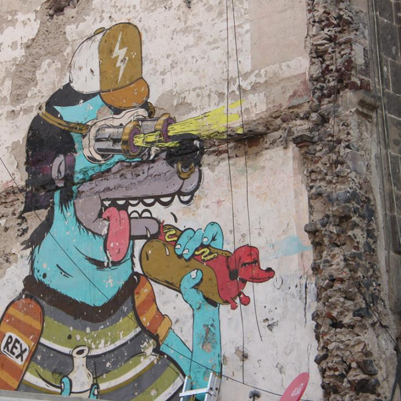 Street art v Mexico City.