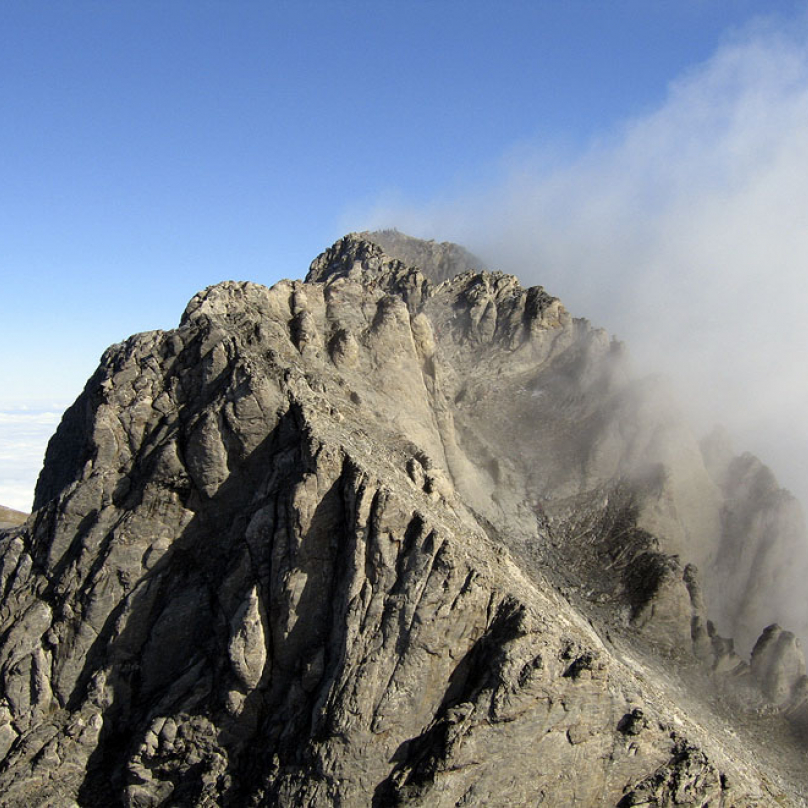 Mytikas - nejvyšší vrchol Řecka. 2917 metrů.
